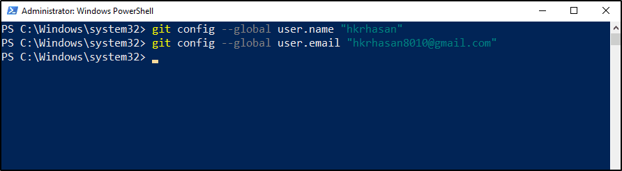 git-config-on-window-10
