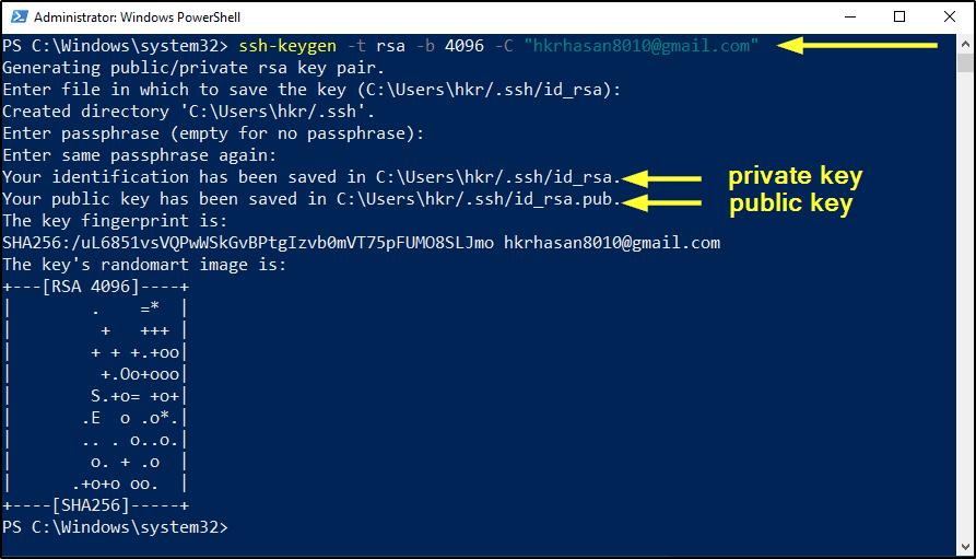 generate-ssh-key-on-window-10