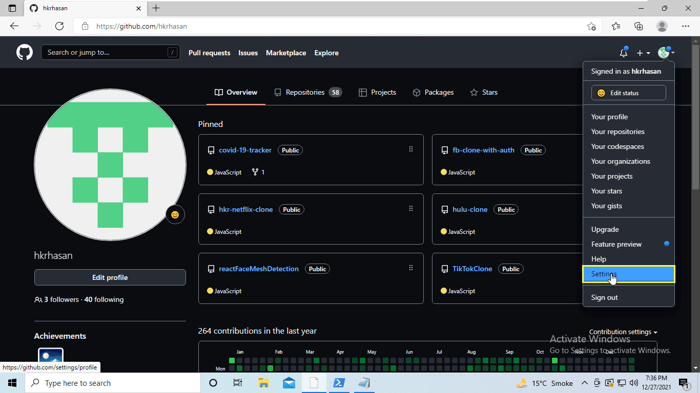 add-ssh-key-to-github-on-window-10