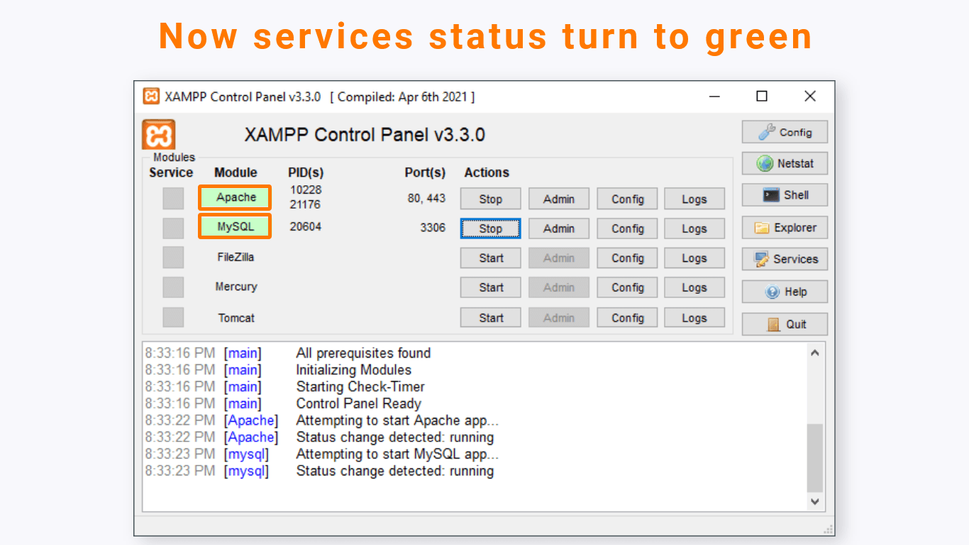 apache-and-mysql-status-on-xampp
