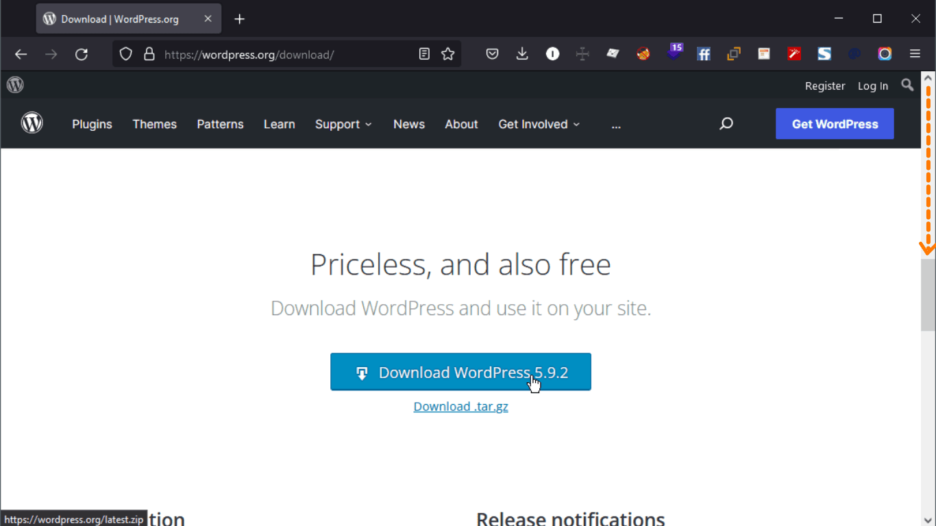 download-letest-version-wordpress