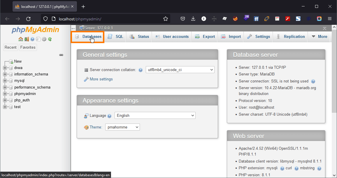 phpmyadmin-click-on-database