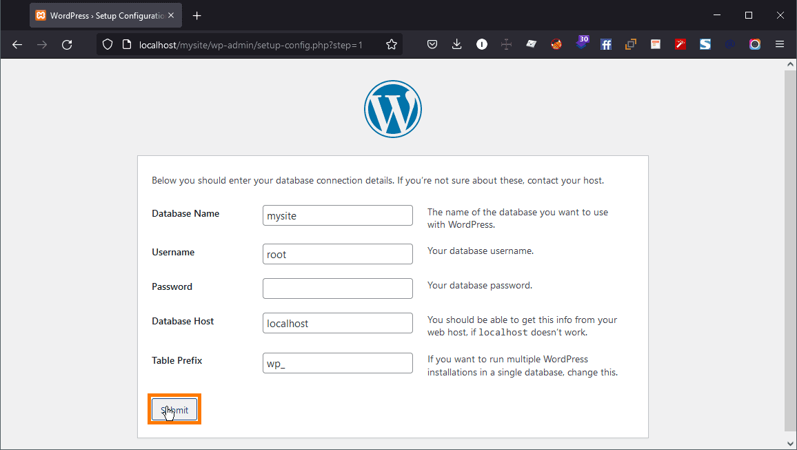 wordpress-database-details