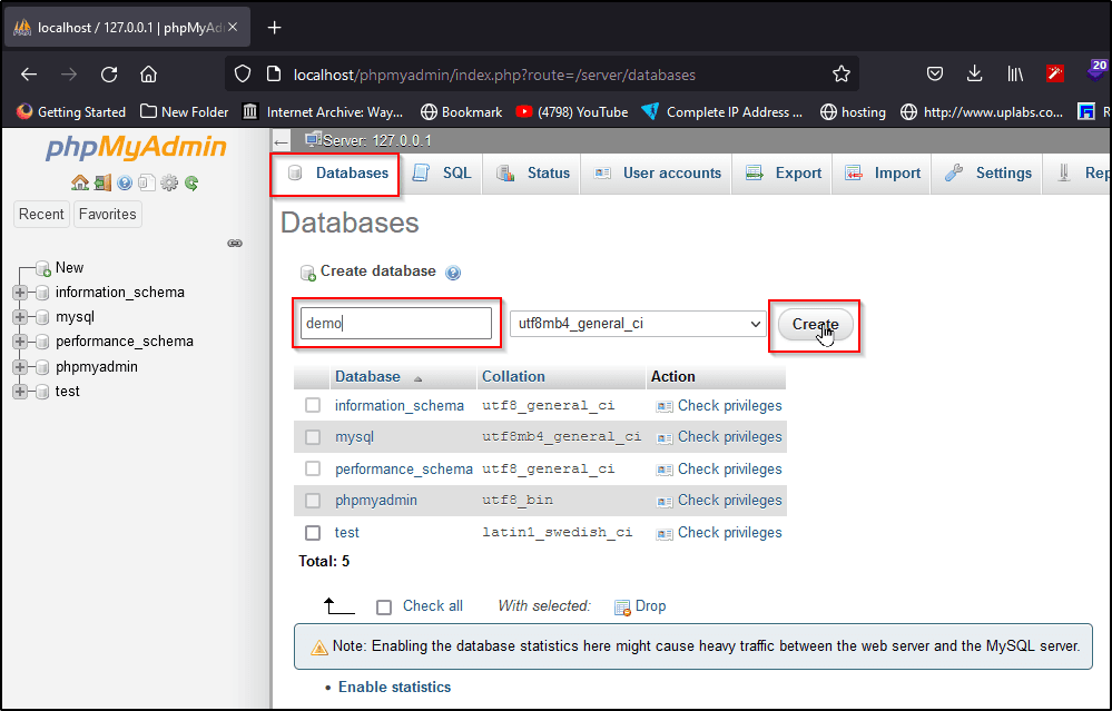 phpmyadmin-new-database