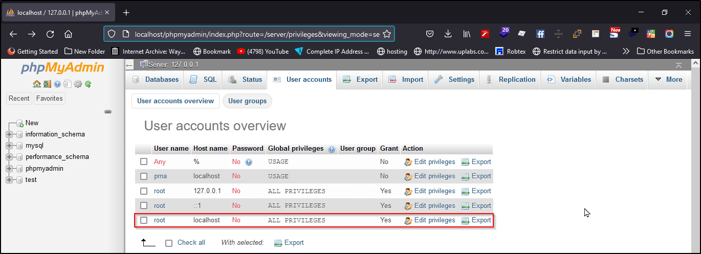 phpmyadmin-user-table