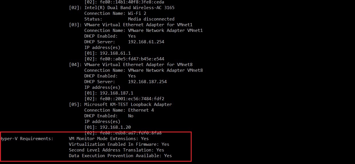 Как проверить виртуализацию. Основные команды терминала Windows. Как проверить включена ли виртуализация Windows 7. Команда systeminfo. Windows Subsystem for Android